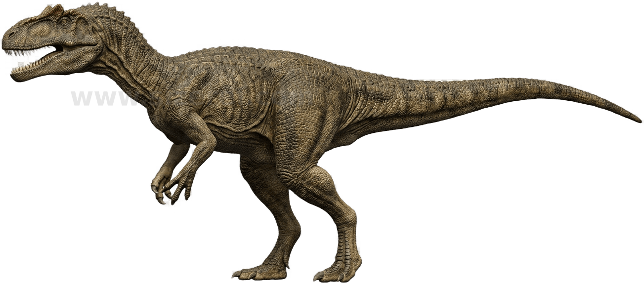 Allosaurus size - 3.40 m dimensions