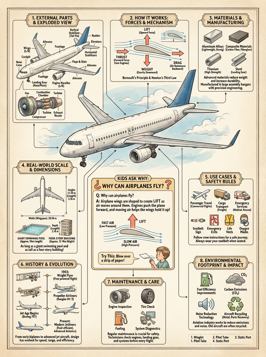 Airplane reviewed scientific diagram