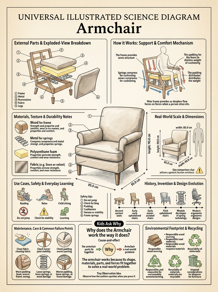 Armchair reviewed scientific diagram