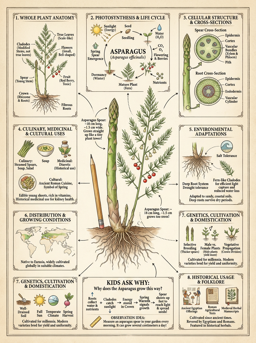Asparagus reviewed scientific diagram