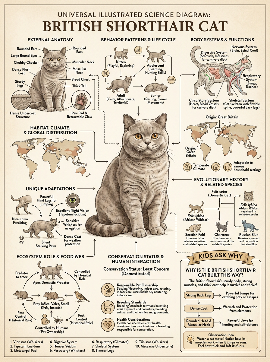 British Shorthair Cat reviewed scientific diagram