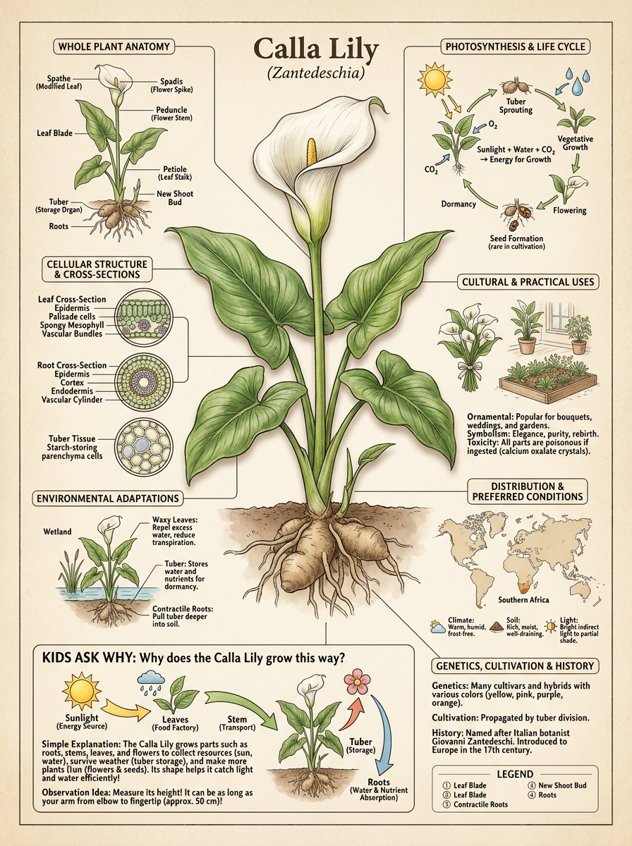 Calla Lily reviewed scientific diagram