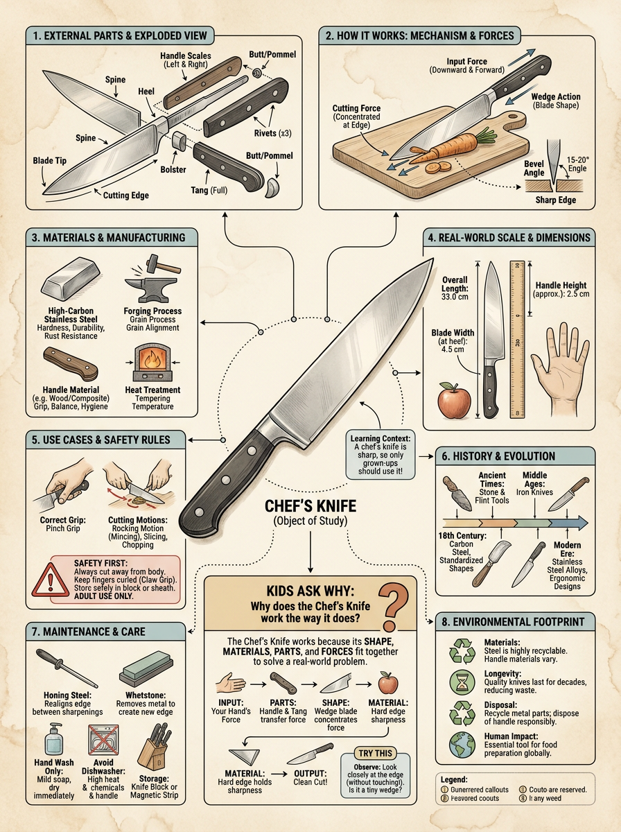 Chef's Knife reviewed scientific diagram