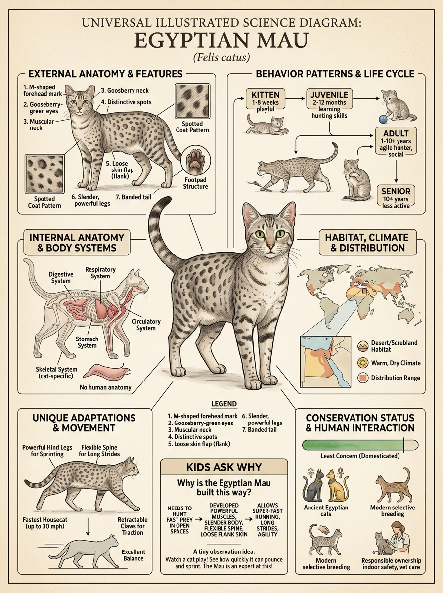 Egyptian Mau reviewed scientific diagram