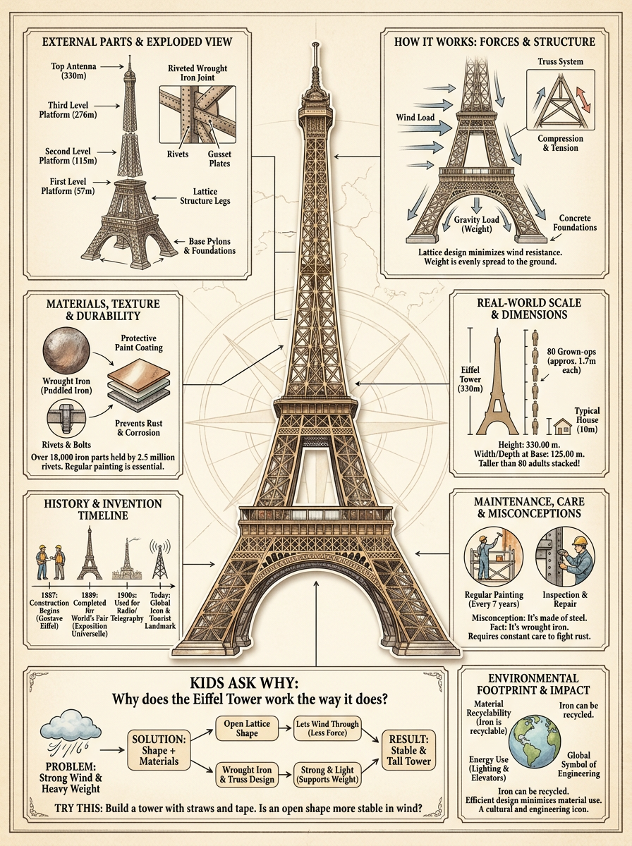 Eiffel Tower reviewed scientific diagram