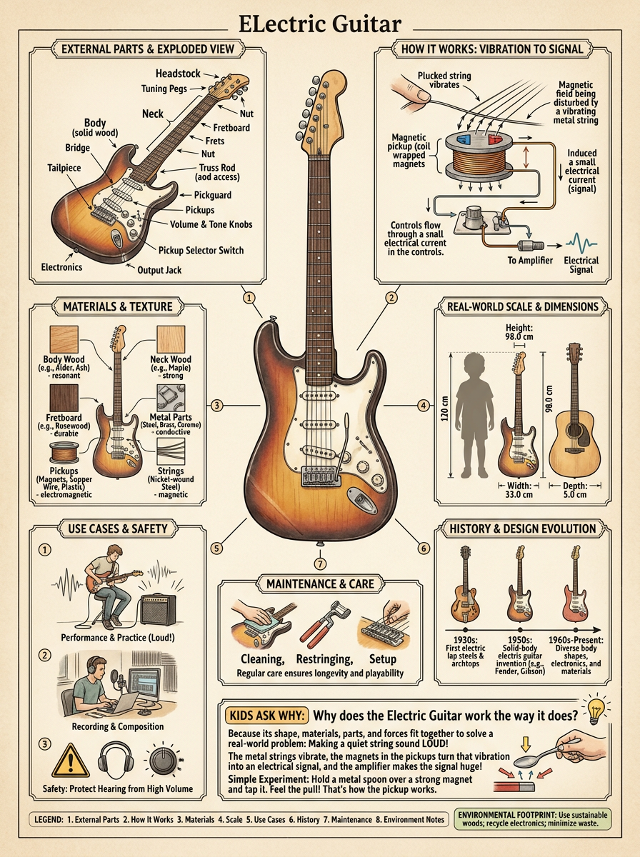 Electric Guitar reviewed scientific diagram