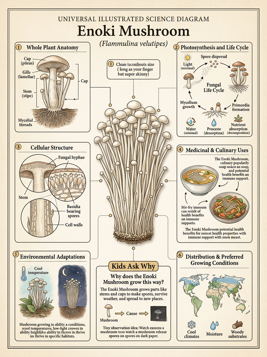 Enoki Mushroom reviewed scientific diagram