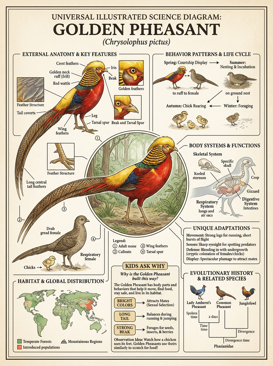 Golden Pheasant reviewed scientific diagram