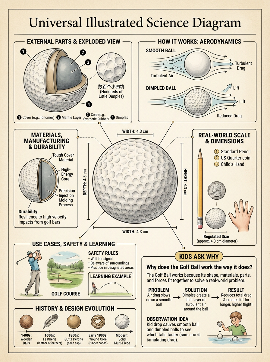 Golf Ball reviewed scientific diagram
