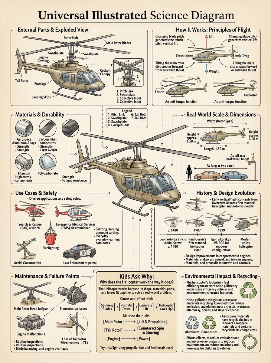 Helicopter reviewed scientific diagram