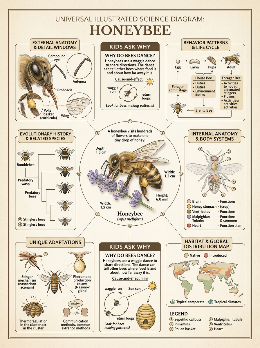 Honeybee reviewed scientific diagram