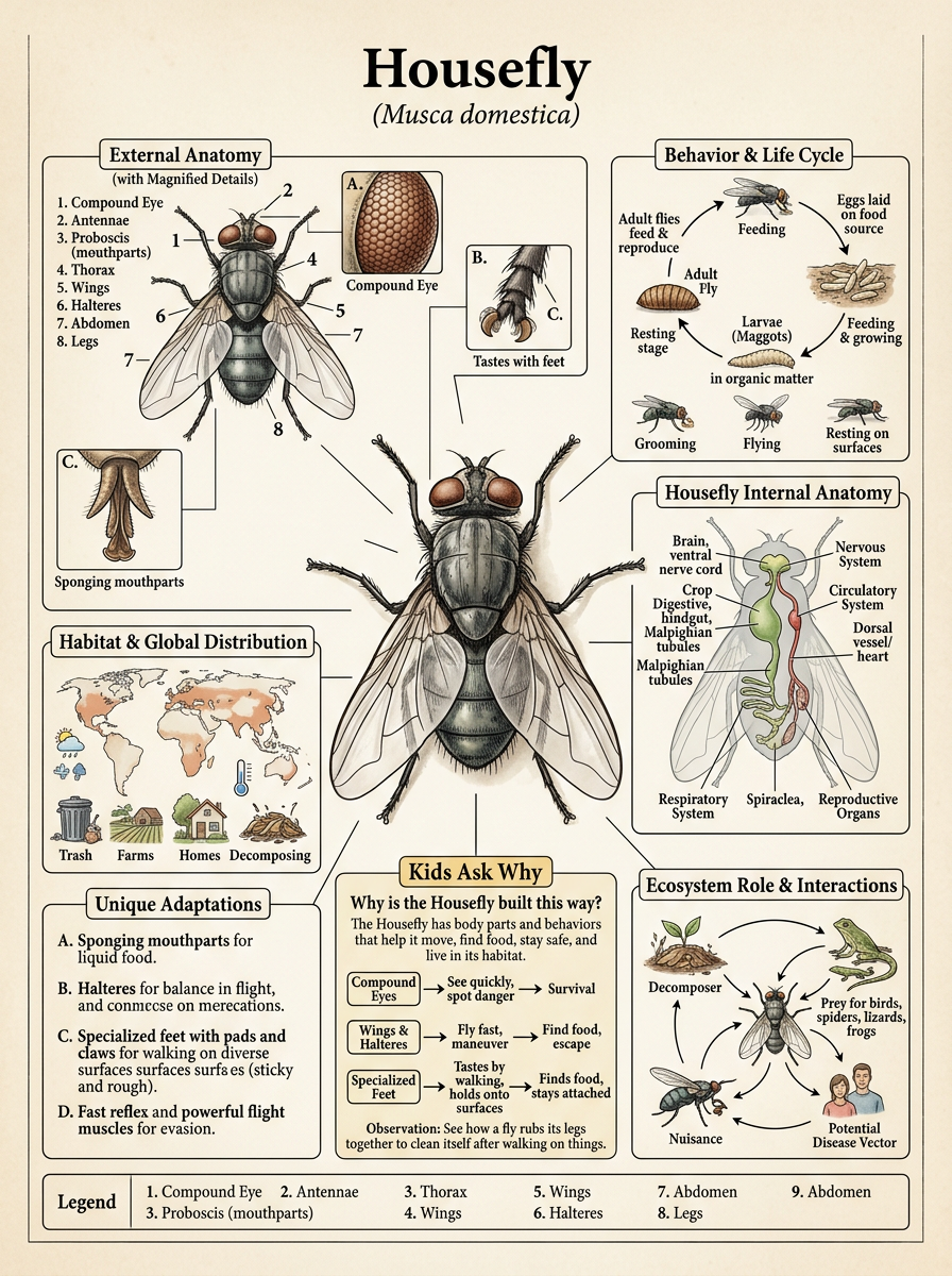 Housefly reviewed scientific diagram