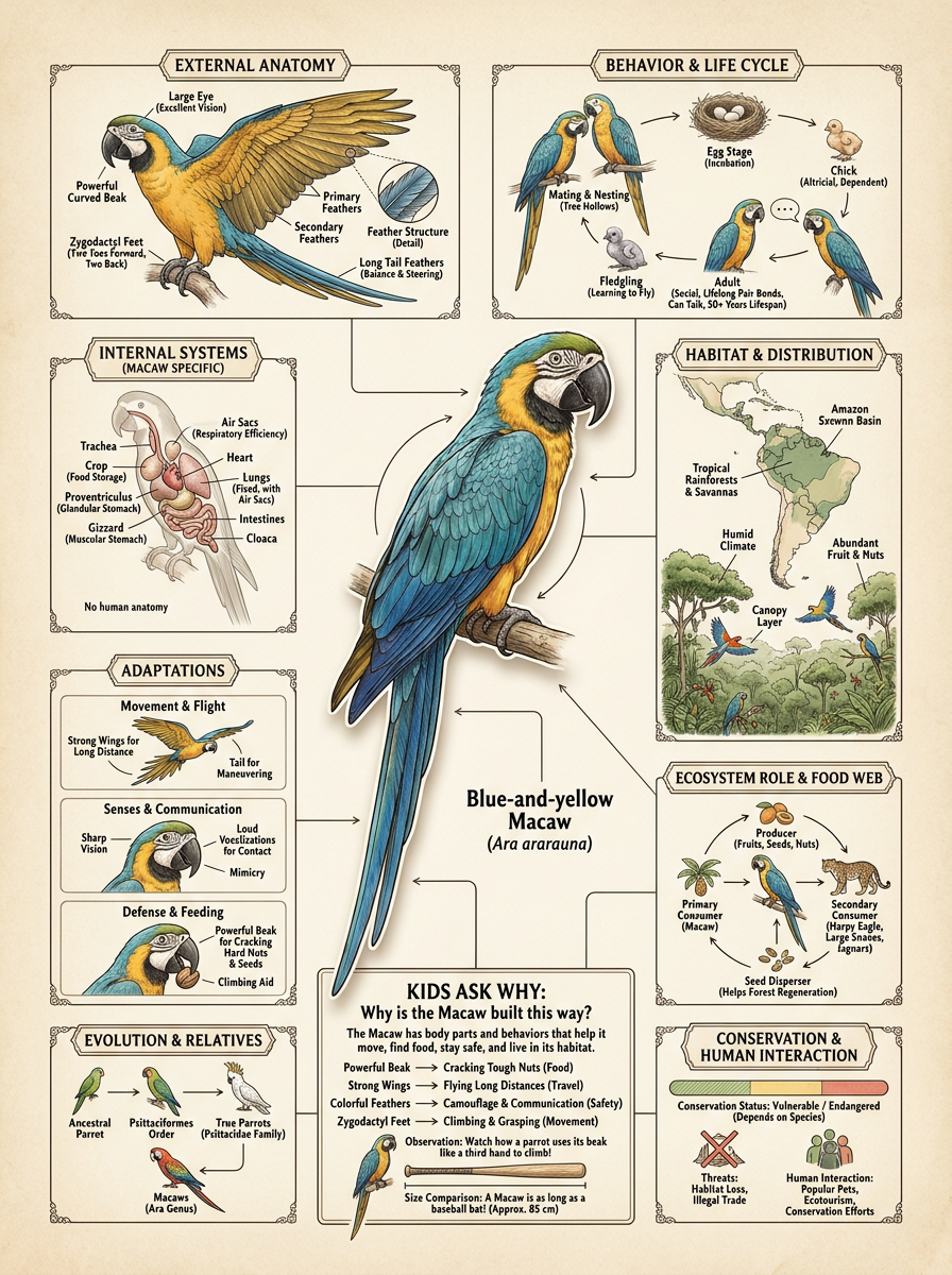 Macaw reviewed scientific diagram