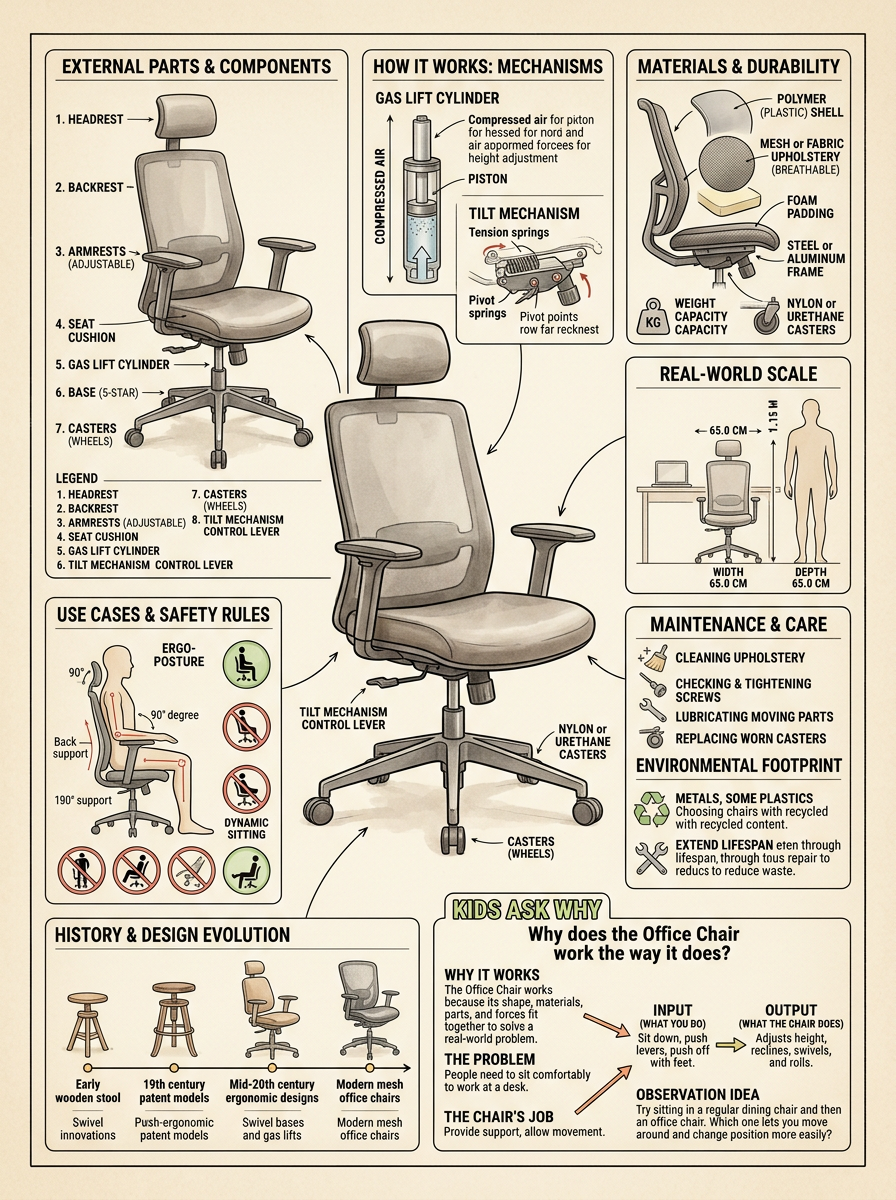 Office Chair reviewed scientific diagram