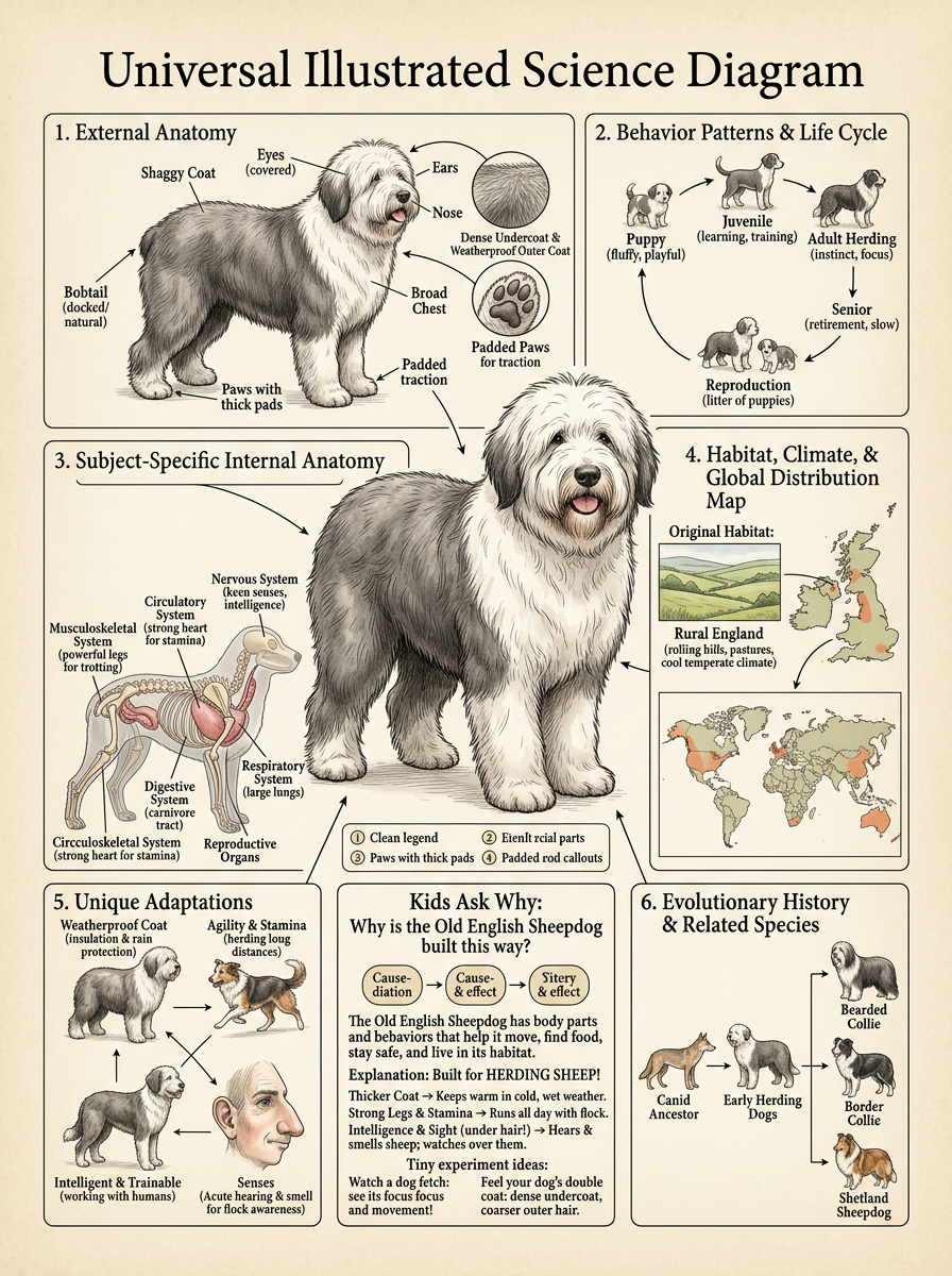 Old English Sheepdog reviewed scientific diagram