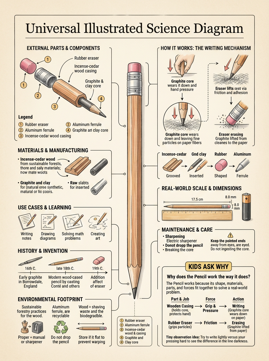 Pencil reviewed scientific diagram