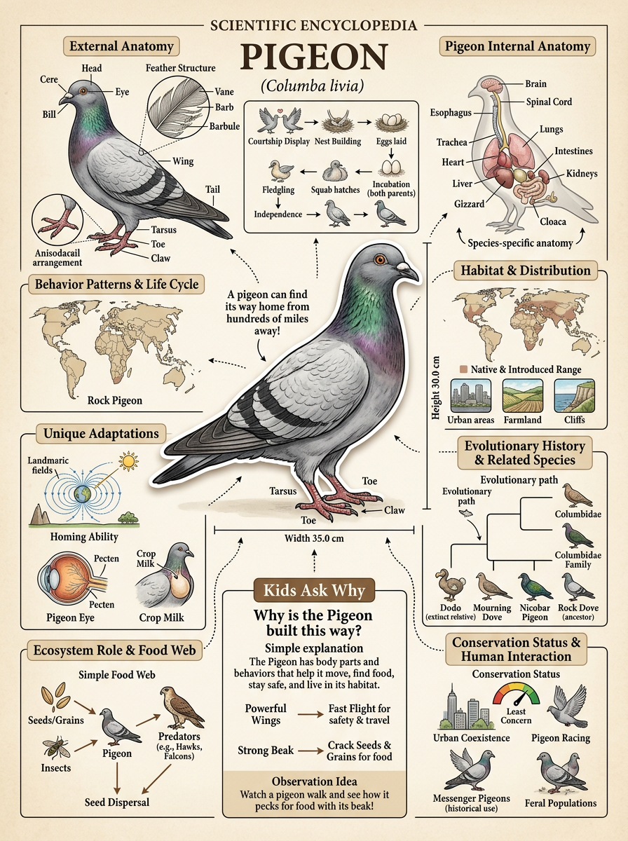 Pigeon reviewed scientific diagram