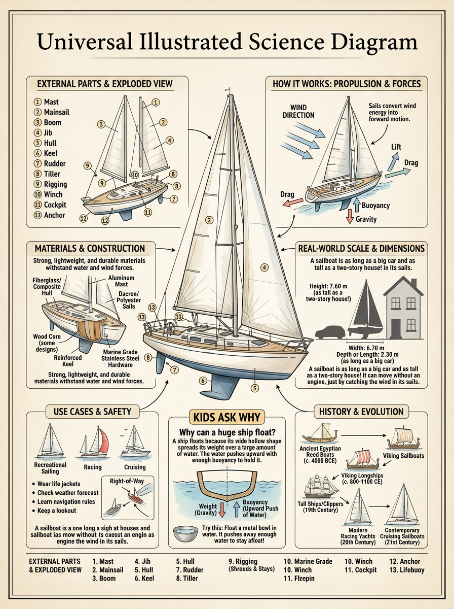 Sailboat reviewed scientific diagram