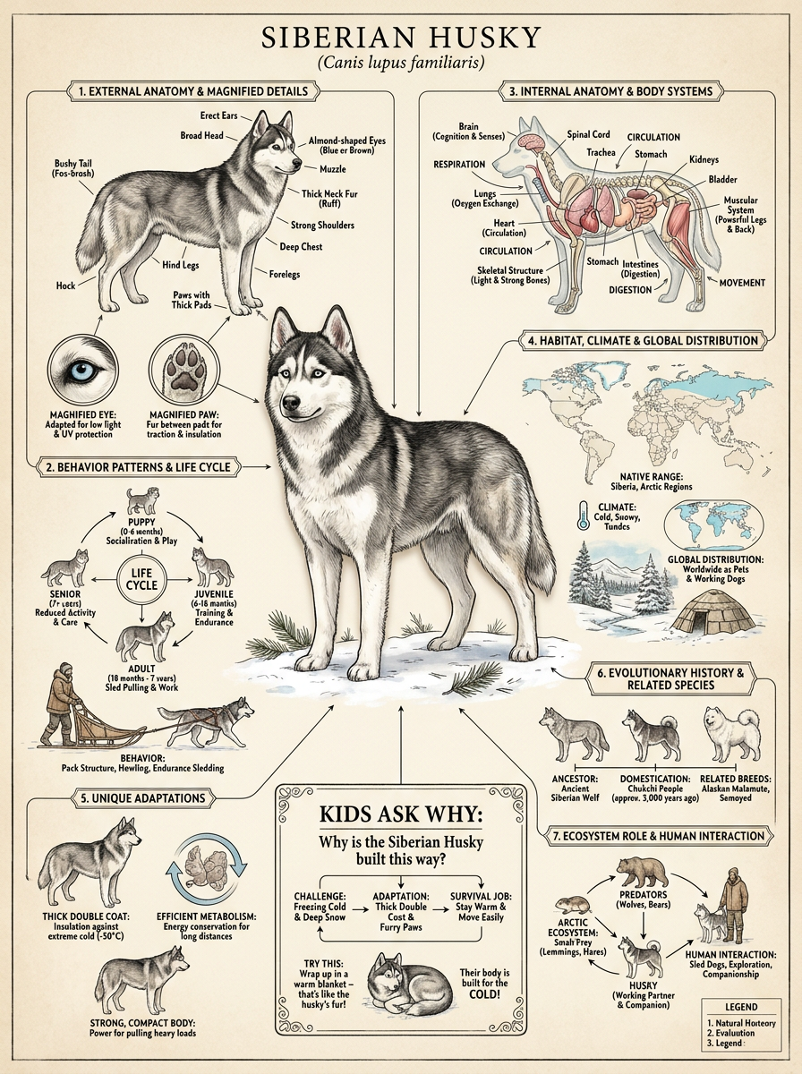 Siberian Husky reviewed scientific diagram