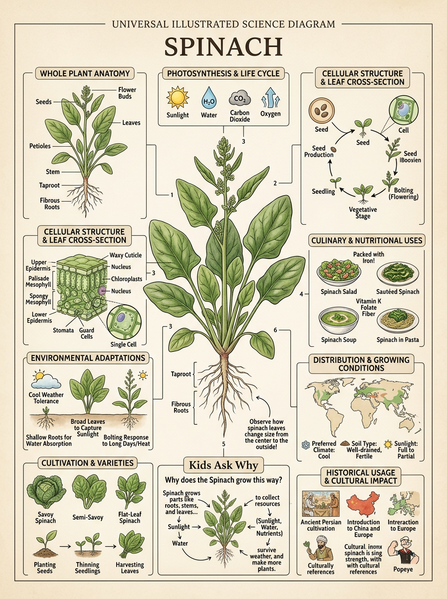 Spinach reviewed scientific diagram