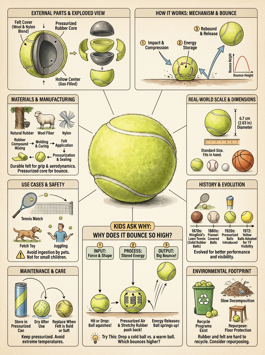 Tennis Ball reviewed scientific diagram