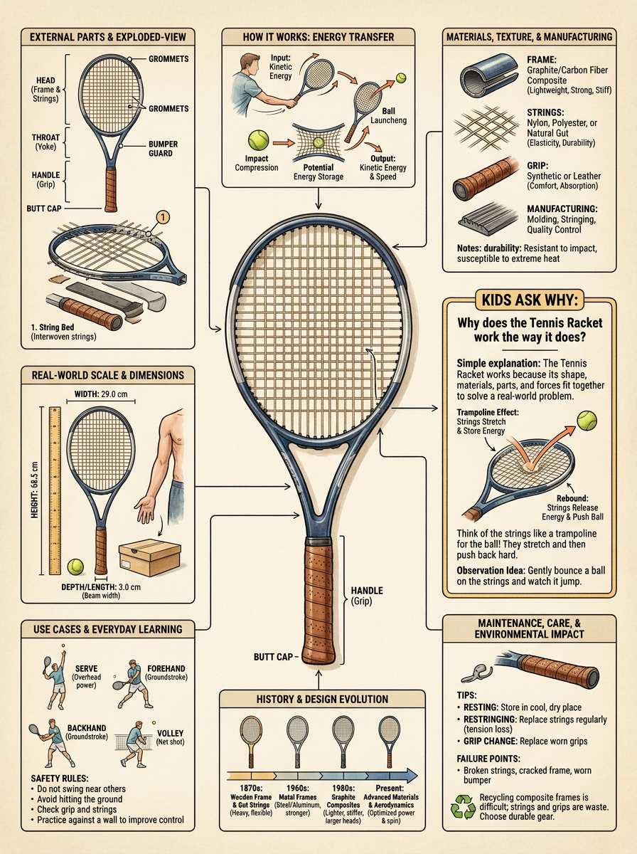 Tennis Racket reviewed scientific diagram
