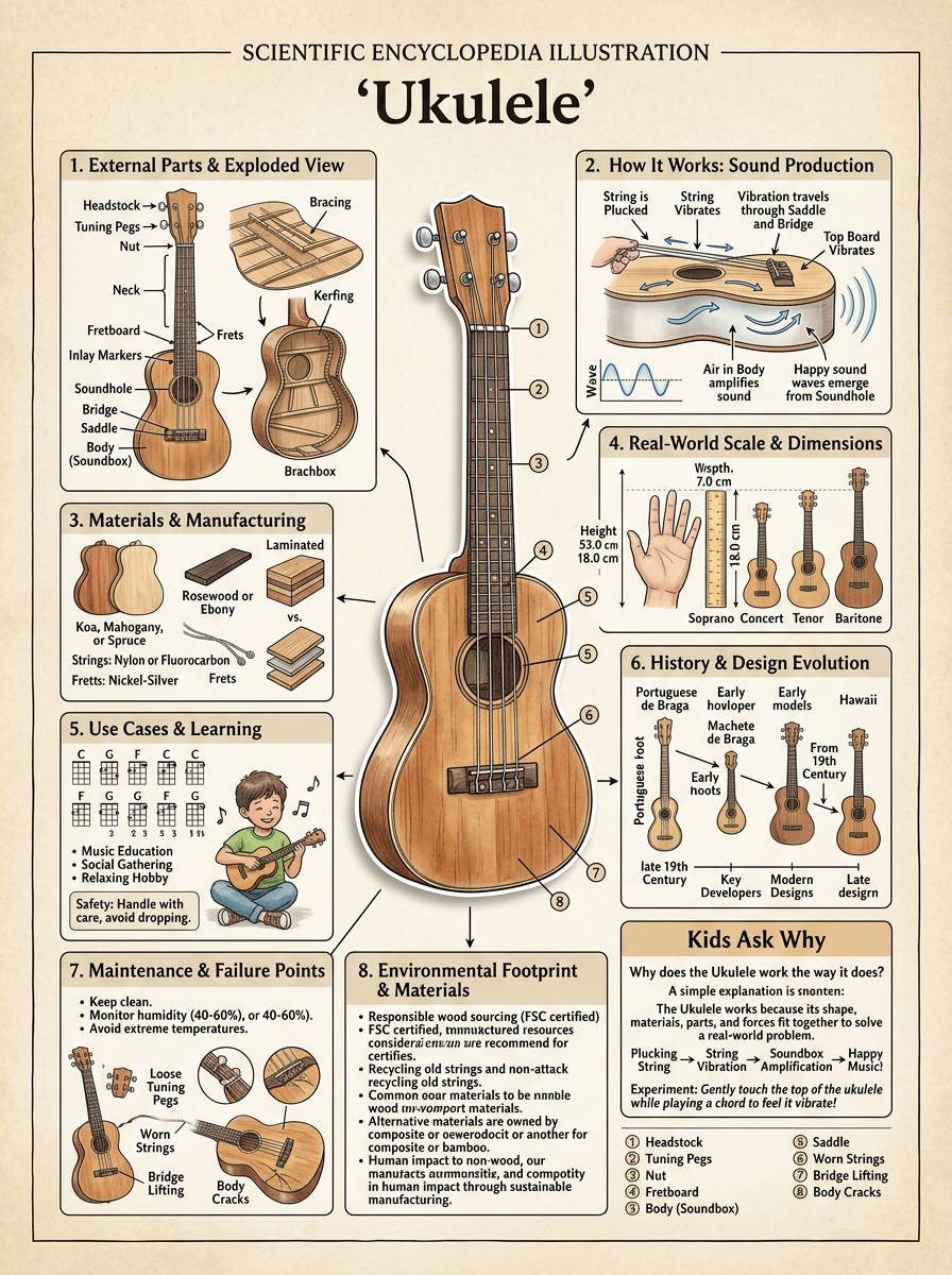 Ukulele reviewed scientific diagram