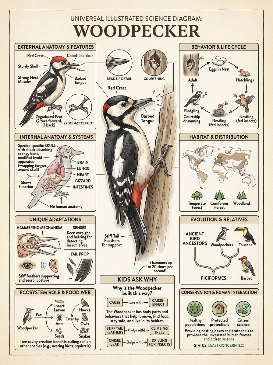 Woodpecker reviewed scientific diagram