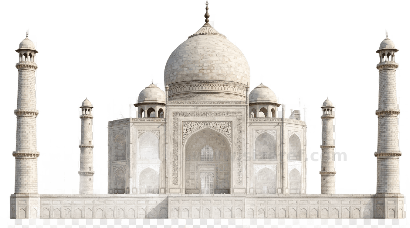 Taj Mahal size - 73.00 m dimensions